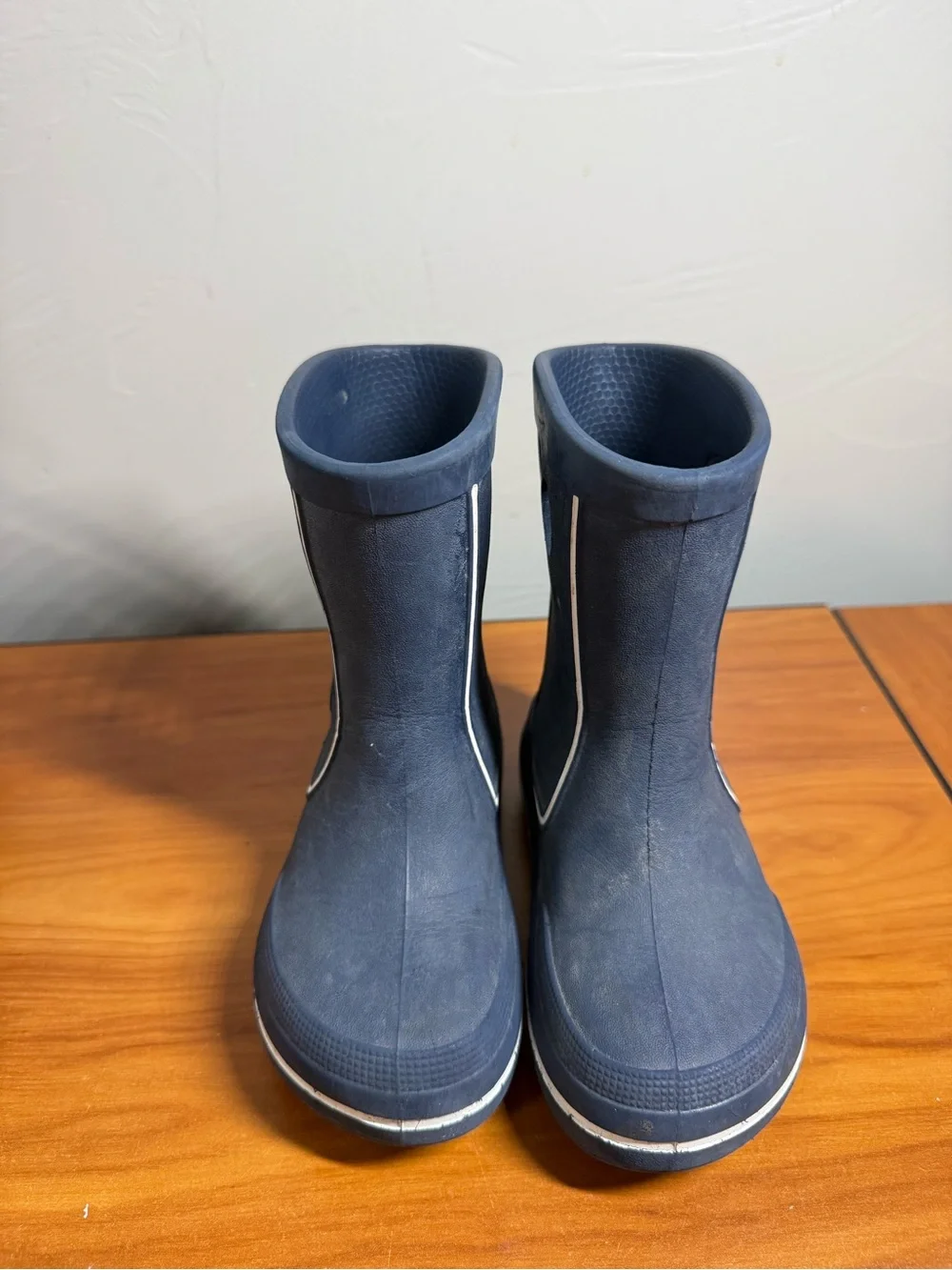 Crocs Kids Pull On Slip on Rain Boot Navy Blue Boys 10/11